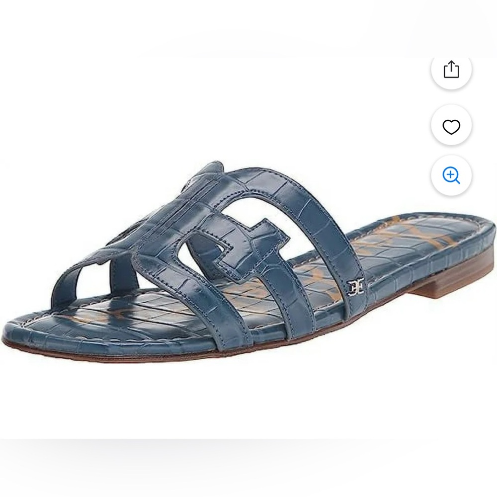 Sam Edelman Bay Slide Sandals in Deep Caspian Blue - 6.5 size